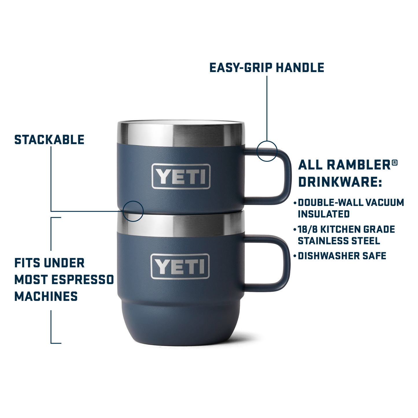 YETI Rambler® 6 oz (177 ml) Stackable Mugs Big Sky Blue