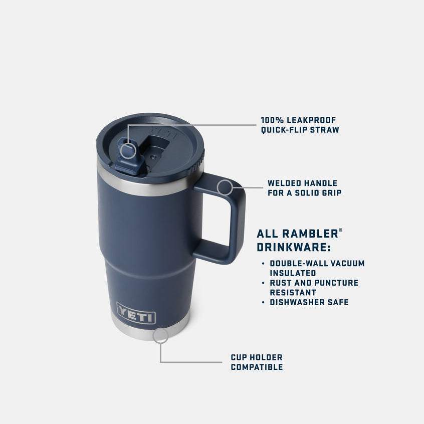 Rambler® 20 oz (591 ml) Travel Straw Mug Pampa Green