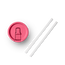 Small Travel Straw Lid Tropical Pink