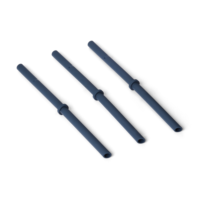 S/M Silicone Straw Pack Navy
