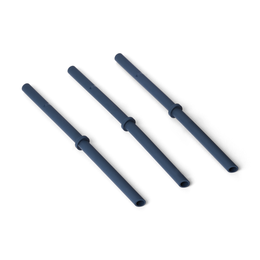 S/M Silicone Straw Pack Navy