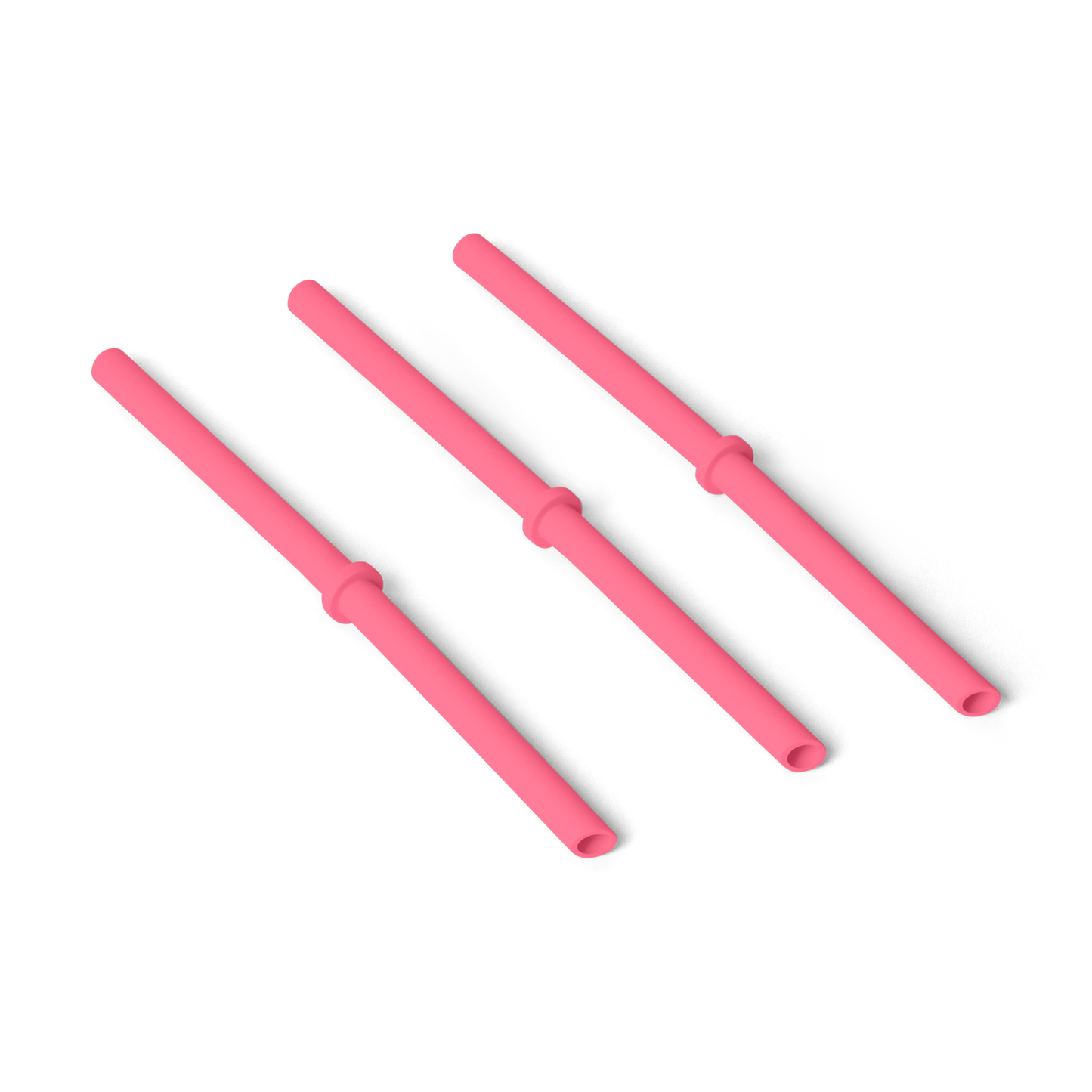 S/M Silicone Straw Pack Tropical Pink