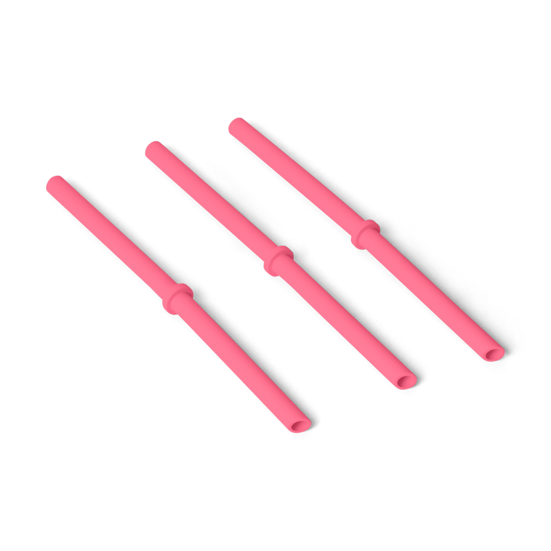 S/M Silicone Straw Pack Tropical Pink