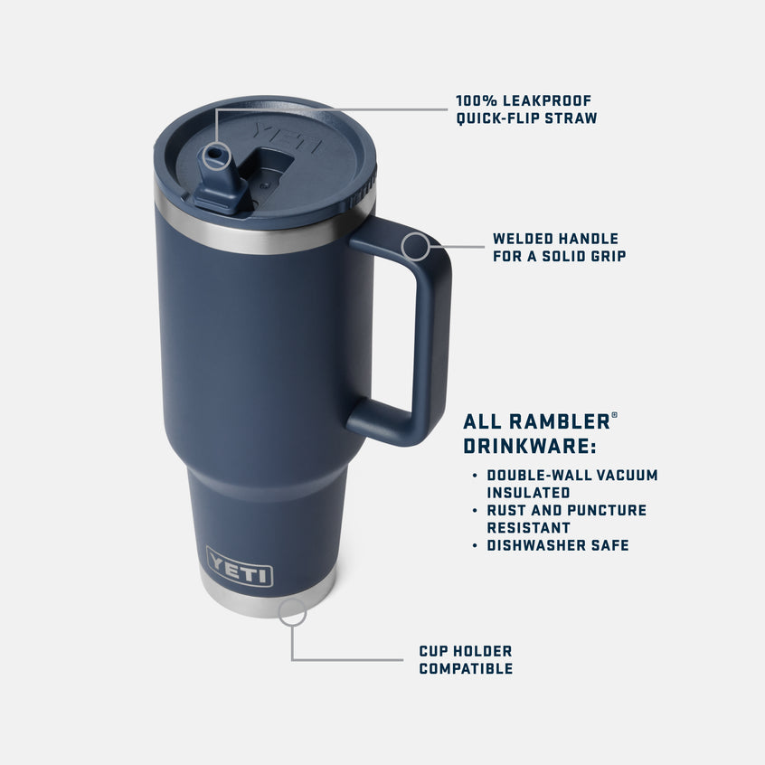 Rambler® 40 oz (1.1 L) Travel Straw Mug Pampa Green
