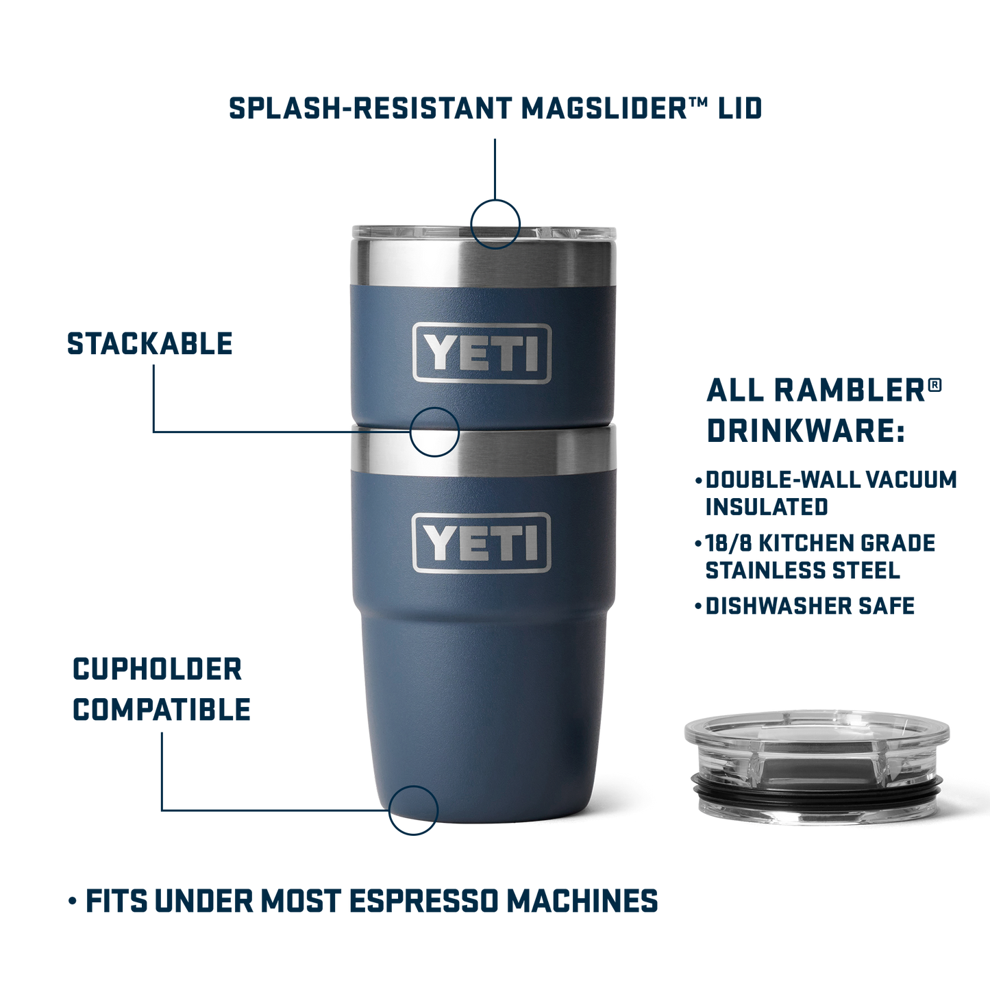 YETI Rambler® 8 oz (236 ml) Stackable Cup Rescue Red