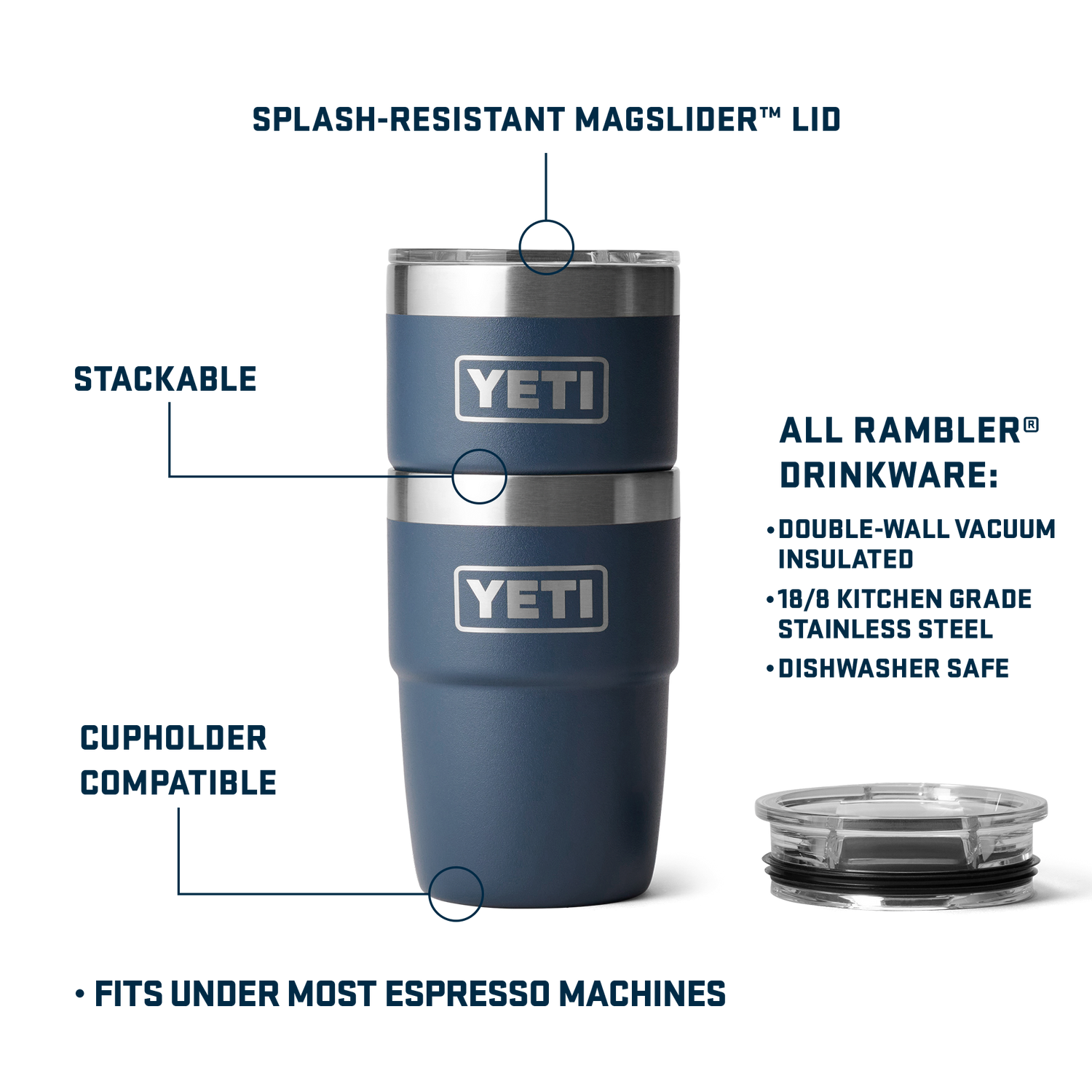 YETI Rambler® 8 oz (236 ml) Stackable Cup Stainless Steel