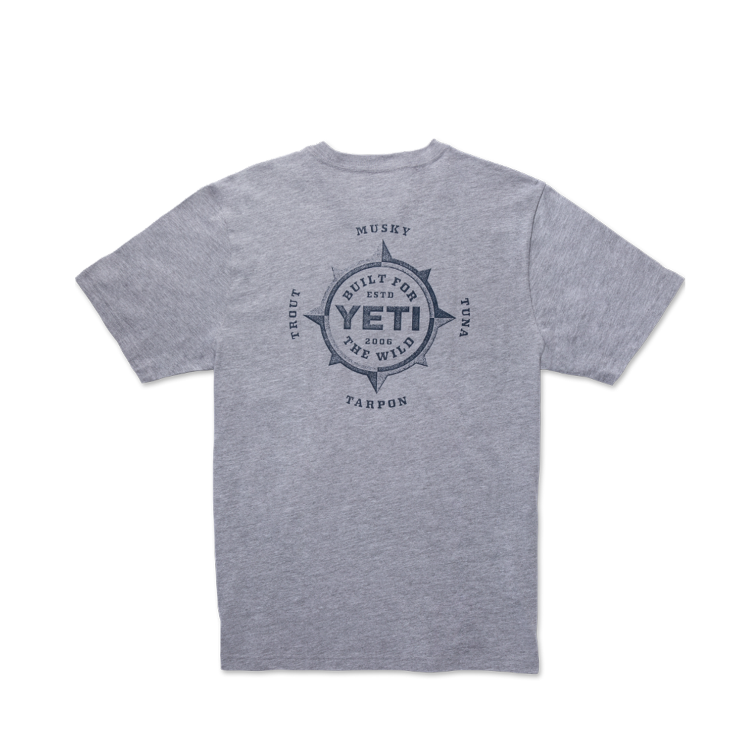 Fish Compass Heather Grey T-Shirt Heather Grey