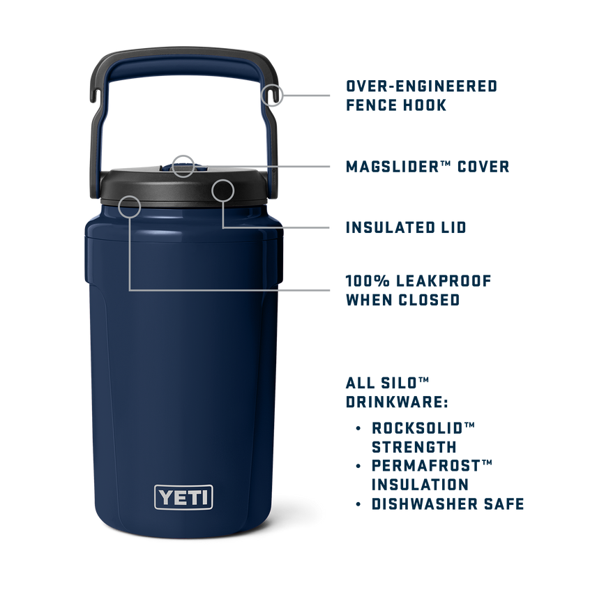 Silo™ Half Gallon (1.9 L) Jug with Straw Cap Navy