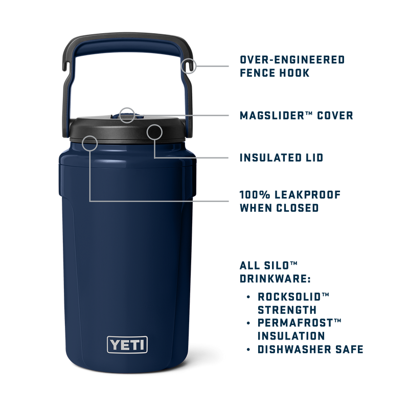 Silo™ Half Gallon (1.9 L) Jug with Straw Cap Black