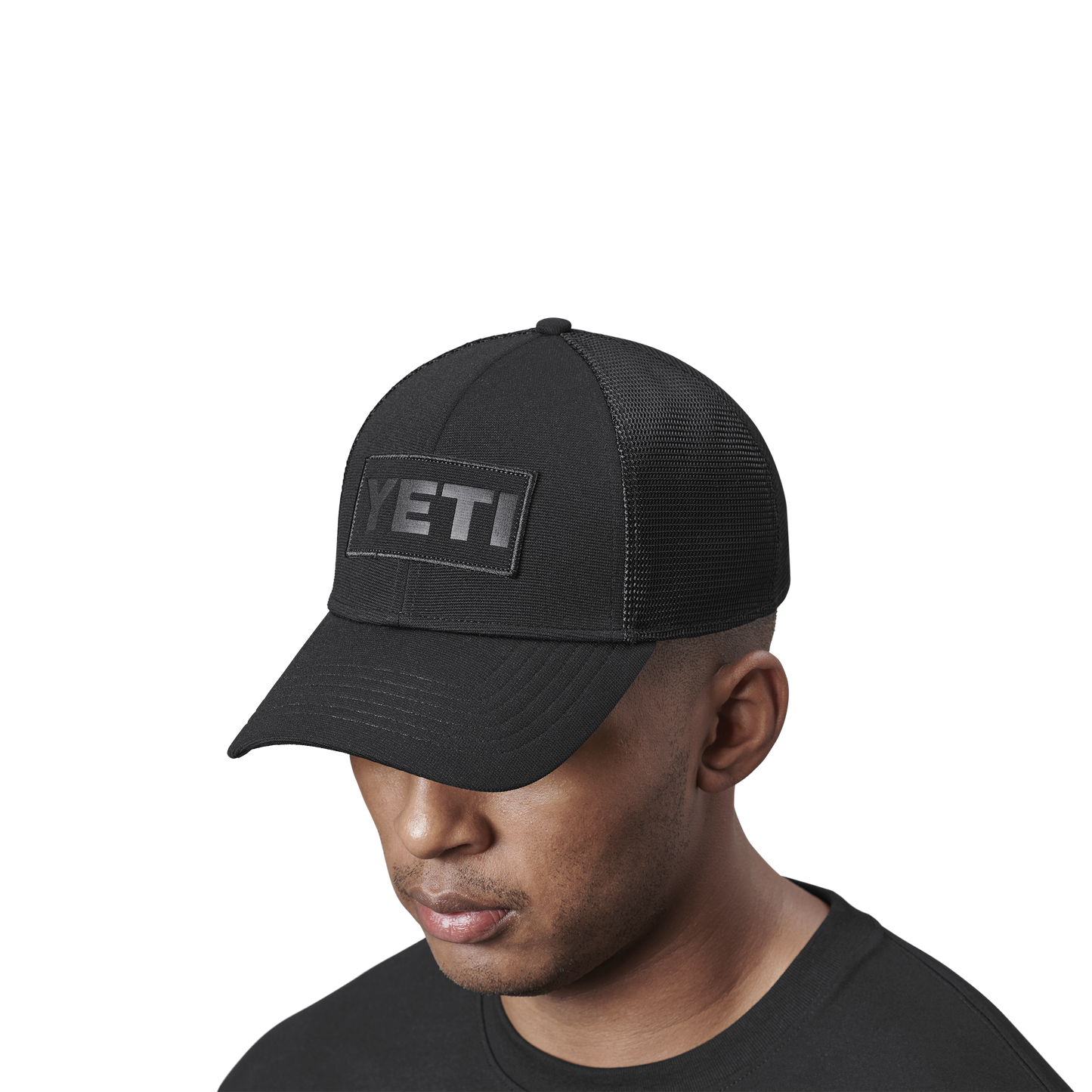 YETI Core Patch Trucker Hat Black on Black Black/Black