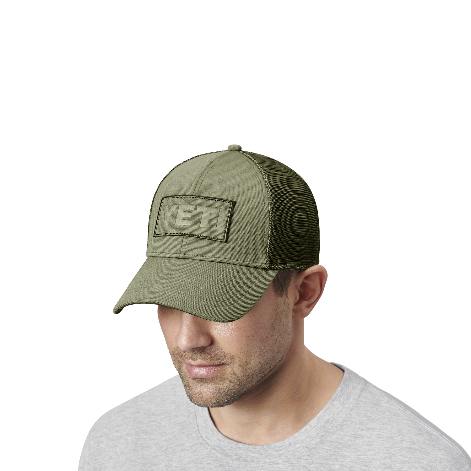YETI Core Patch Trucker Hat Olive on Olive Olive/Olive