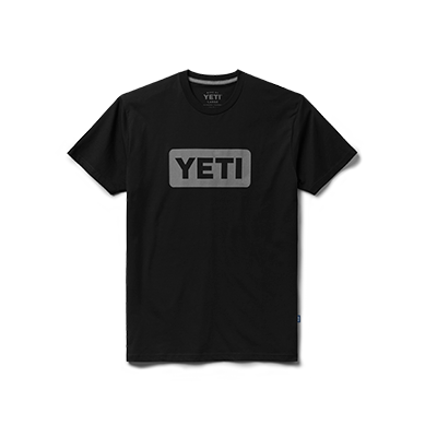 YETI Premium Logo Badge Short Sleeve T-Shirt Black Black/Gray