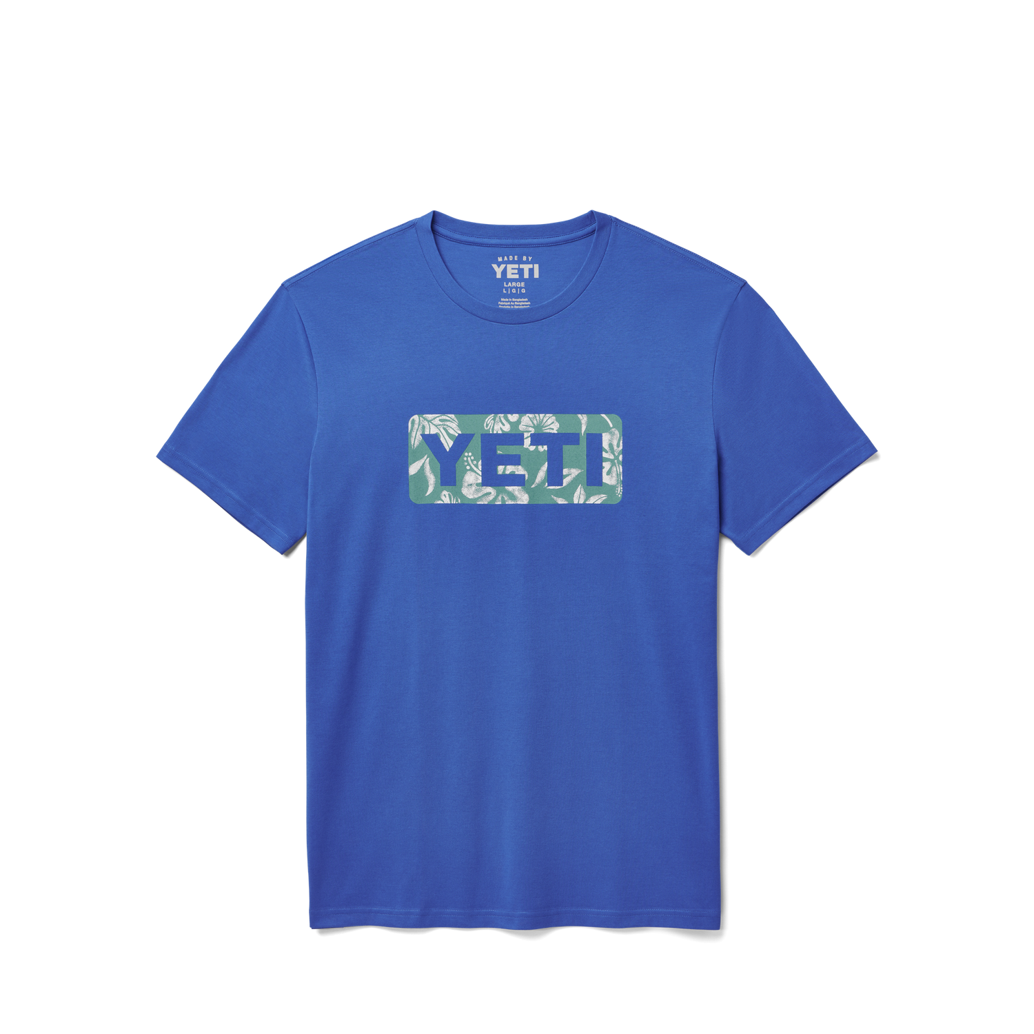 YETI Floral Logo Badge Short Sleeve T-Shirt Cobalt