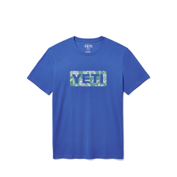 YETI Floral Logo Badge Short Sleeve T-Shirt Cobalt