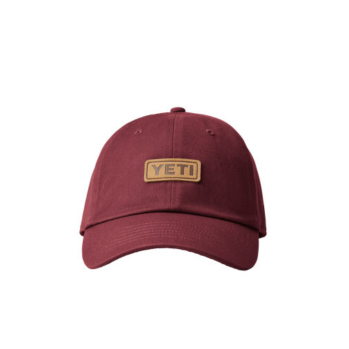 YETI Leather Logo Badge Hat Harvest Red Harvest Red