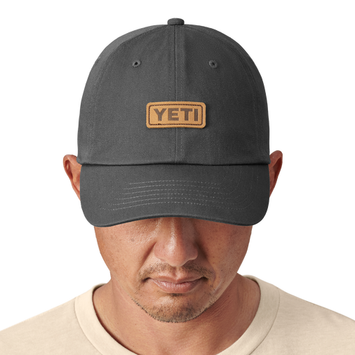 YETI Leather Logo Badge Hat Dark Grey Dark Grey