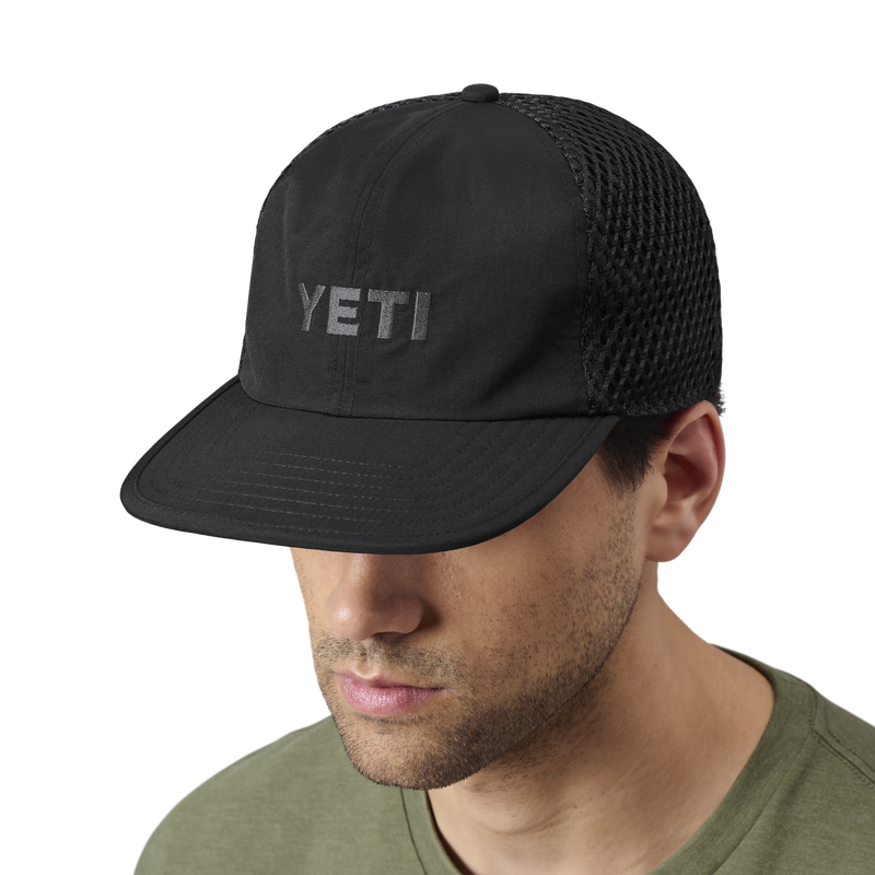 YETI Logo Performance Hat Black Black