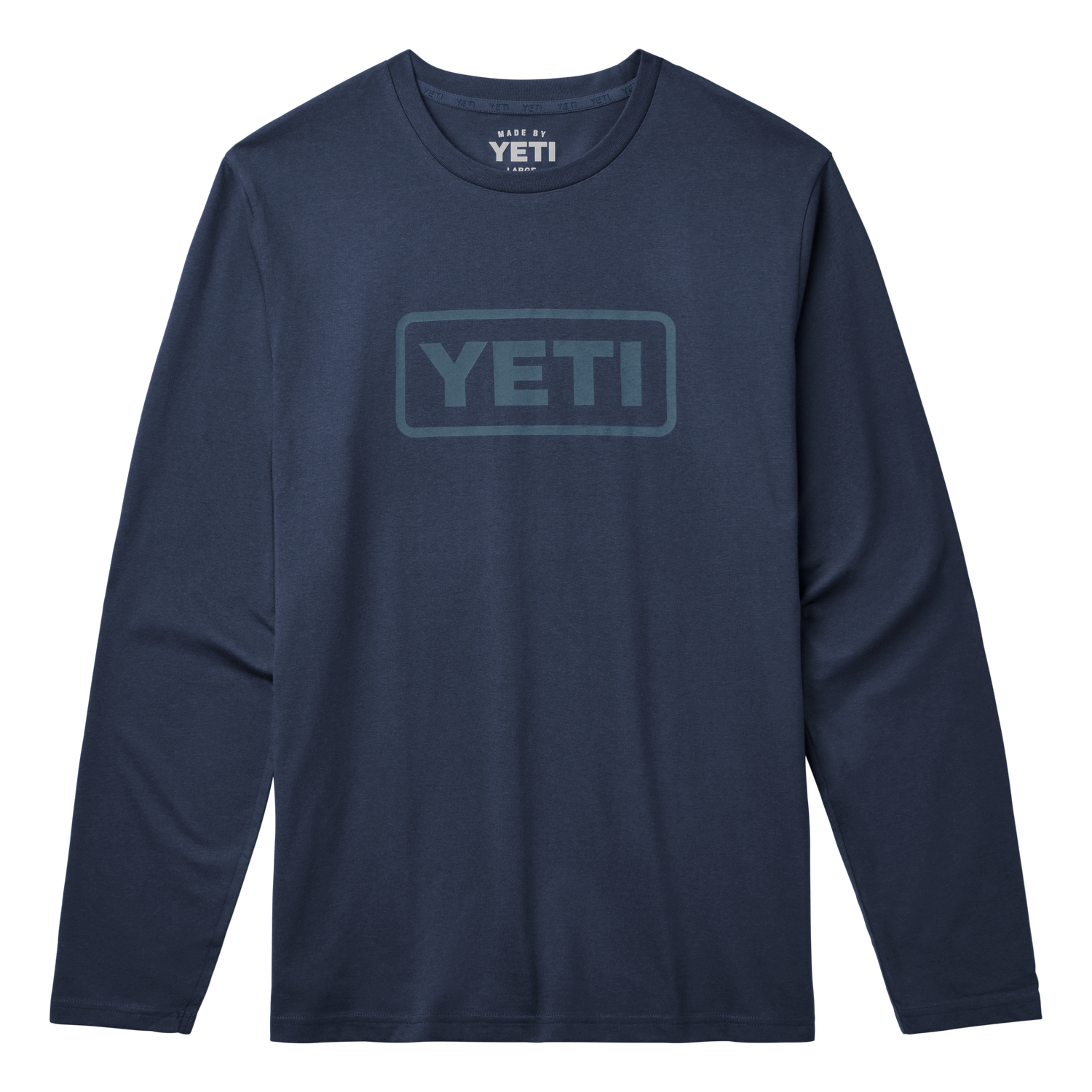 YETI Logo Badge Long Sleeve Shirt Navy